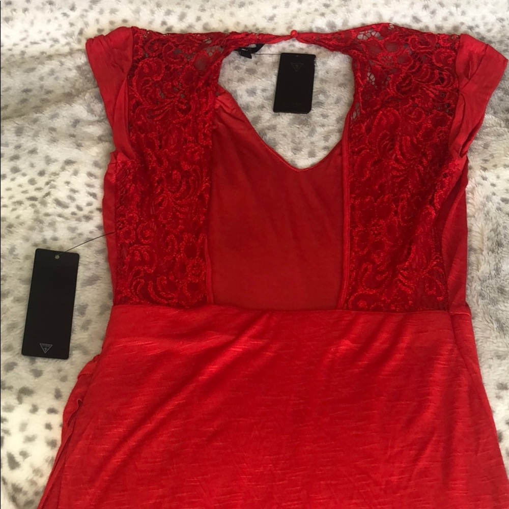 GUESS red lace dress